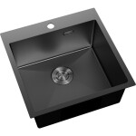 MEXEN - Solix oceľový drez 1-bowl 500 x 500 mm, čierna 6407501000-70