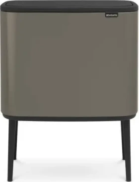 Brabantia Bo Touch Odpadkový kôš na triedený odpad 3 x 11 L strieborná / 54 x 68 x 31.2 cm (316043)