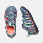 Detské sandále SEACAMP II CNX, FLINT STONE/OCEAN WAVE, keen, 1022990/1022975, modré - 24