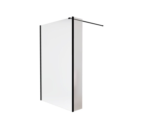 BESCO - Walk-in sprchovací kút AVEO BLACK - FARBA rámu - Čierna, Pevná stena - 50 cm, Rozmer A - 90 cm, Rozmer C - 195 cm, Výplň - Číre bezpečnostné sklo - 8 mm BCAVEO90BL+BCAVEO50BL