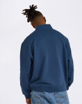 Organic Basics Weekend Half Zip Sweatshirt Midnight Blue L