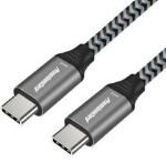 PremiumCord prepojovací USB-C kábel s konektormi USB-C - USB-C 1.5m / 100W / 20V / 5A / 480Mbps / bavlnený oplet (ku31cw15)