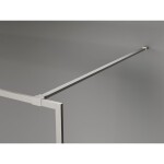 MEXEN/S - Kioto-F Sprchová zástena WALK-IN s rámom 140 x 202, grafit 8 mm, nikel kartáčovaný 800-140-104-97-40