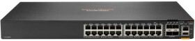 HPE Aruba CX 6200F 24G Class-4 PoE 4SFP+ 370W Zarządzany L3 Gigabit Ethernet (10/100/1000) Obsługa PoE 1U