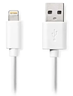 Nedis Lightning kábel 2 m biela / Dátový kábel / USB-A (M) - Lightning 8-pin (M) (CCGL39300WT20)