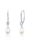 JwL Luxury Pearls Luxusné strieborné náušnice s pravými perlami JL0717