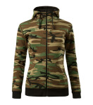 Camo Mikina na zips maskáčová hnedá 2XL