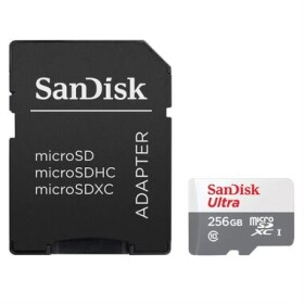 SanDisk Ultra microSDXC 256GB + adaptér / Class 10 / UHS-I U1 / 100MB / s / vhodné pre Full HD (SDSQUNR-256G-GN6TA)