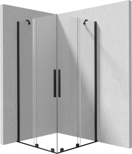 DEANTE - Sprchovací kút Prizma čierna, štvorcová, 90x90 cm KPNNP09P09
