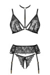 Dámsky erotický set Noemi black - BEAUTY NIGHT FASHION černá L/XL