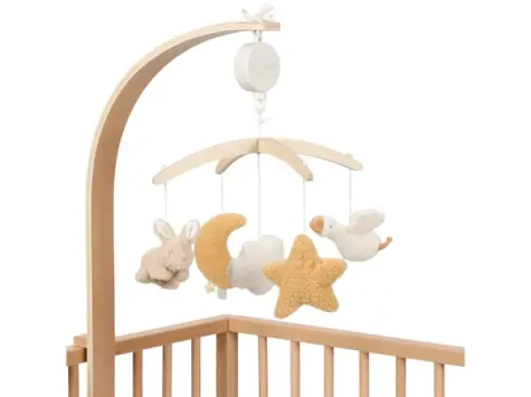 Little Dutch Hudobný kolotoč drevený Newborn Naturals