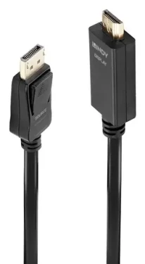 Lindy čierna / Adaptér / DisplayPort - HDMI / 2 m / 4K 30Hz (36922)