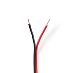 Nedis Repro kábel 2x 0.75 mm2 čierna-červená / Meď / 100.0 m / Okrúhly / PVC (CABR0750BK1000)
