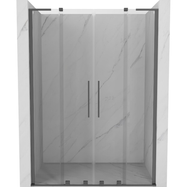 MEXEN/S - Velar L Duo posuvné sprchové dvere 140, transparent, grafit metal 871-140-003-02-95