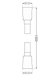 MEXEN/S - Kai DR70 podomietkový vaňový SET s výtokovou hubicou + slim sprcha 30, chróm 77602DR70301-00