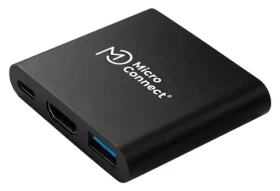 MicroConnect USB-C Premium húb biela / USB 3.2 Gen2 Type-A / USB-C 3.2 Gen1 / HDMI (MC-HUBAV1)