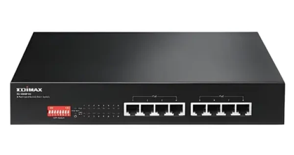 Edimax ES-1008P V2 / 8- Port Switch / 10/100 Mbps / 8x PoE+ / 130W / 802.3at (ES-1008P V2)