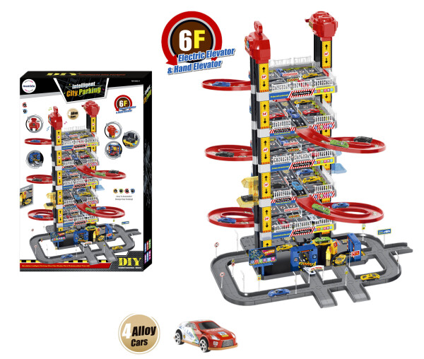 Mamido Mamido Šesťposchodové parkovisko s cestou a autíčkami XXL s elektrickým výťahom