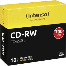 Intenso 2801622 CD-RW 700 MB 10 ks SlimCase prepisovateľné; 2801622 - Intenso CD-RW 700MB 12x, 10ks