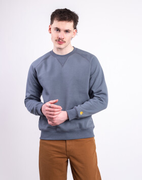 Carhartt WIP Chase Sweat Cozy Blue/Gold S