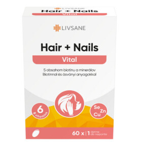 LIVSANE Hair + Nails vital pre krásne vlasy a nechty 60 tabliet