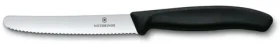VICTORINOX Swiss Classic Nôž s vlnkovým ostrím čierna / Dĺžka čepele 11 cm (6.7833)