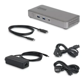 StarTech USB4 Dock 100W PD sivá / Dokovacia stanica / 2x DisplayPort / 144Hz / USB4 / RJ-45 (208UE-USB4-DOCK)