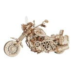 RoboTime 3D Drevené mechanické puzzle Motorka cruiser