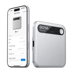 Boya Notra strieborná / Zvukový záznamník s AI prekladačom / 64GB / 24h / BT / Wi-Fi / USB-C (6977490712352)