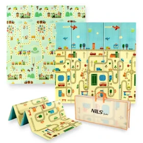 NILS Fun MD04 City Detská skladacia penová podložka (5907695503951)