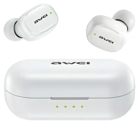 Awei T13 Pre biele / Bezdrôtové slúchadlá / TWS / Bluetooth 5.1 / dobíjacie púzdro (Awe000177)