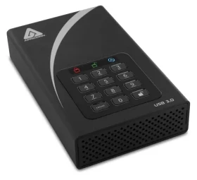 Apricorn Aegis Padlock DT Secure 6TB čierna / Externý HDD / 3.5" / šifrovanie 256-bit AES / USB 3.0 (ADT-3PL256-6000)