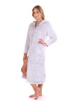 Dámsky župan Siena s kapucňou na zips 3656 Light Grey - Vestis L