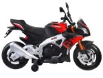 Mamido Detská elektrická motorka Aprilia Tuono V4 čierna
