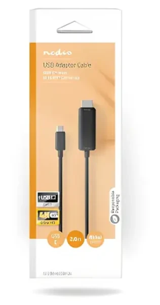 Nedis USB-C - HDMI adaptér 2 m čierna / Adaptér / USB 3.2 Gen 1 / 4K 60Hz (CCGB64655BK20)