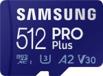 SAMSUNG PRO Plus Micro SDXC 512GB + SD adaptér / U3 / V30 / A2 / Čítanie: 160MBps / Zápis: 120MBps (MB-MD512KA/EU)