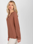 Blúzka D73761M11081A hnedá - FPrice XL