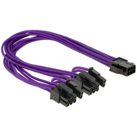 Delock napájací prepojovací kábel 0.3 m čierna, fialová; 83704