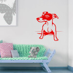 Veselá Stena Samolepka Pes Jack Russell Terrier Farba: zelená, Veľkosť: 100 x 75 cm