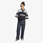 Kalhoty adidas Firebird Adicolor Denim Jeans Mid-Rise Straight Leg Indigo Denim 30