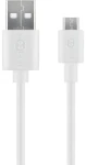 Goobay 43837 biela / Nabíjací a synchronizačný kábel / Micro USB / 1m (43837)