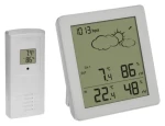 TFA 35.1168.02 CLEAR biela / Meteostanica / s predpoveďou počasia / dosah 100 m / rozšíriteľná až 3 čidlá
