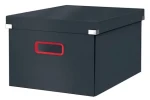 Leitz Univerzálna krabica ClickStore Cosy M (A4) zamatovo šedá / Kartón s odnímateľným vekom / 281 × 200 × 370 mm (53480089)