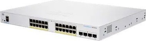 Cisco Cisco switch CBS350-24P-4X, 24xGbE RJ45, 4x10GbE SFP+, fanless, PoE+, 195W (CBS35024P4XEURF)