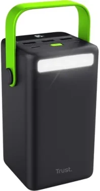 Trust Redoh XXL čierno-zelená / Powerbanka / 50000 mAh / Displej / USB-C / 3x USB-A