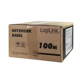 LogiLink / Zemní síťový kabel / Cat7 S/FTP / AWG23 / 100 m / černá (CPV0082)