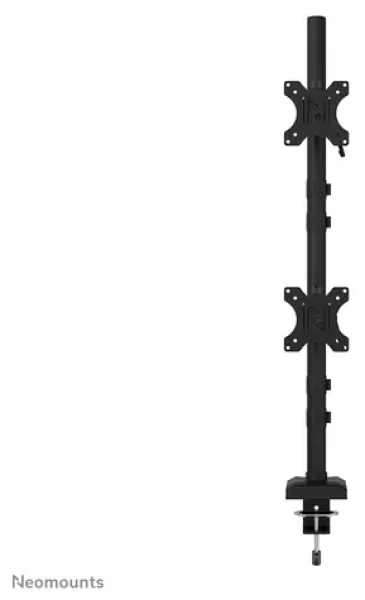 Neomounts DS60-600BL2V čierna / Držiak pre dva monitory na stôl / veľkosť 10-32" / VESA 75x75-100x100 / nosnosť 9 kg (DS60-600BL2V)
