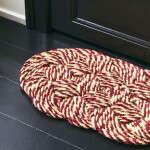 HAY Rohožka Coco Swirl Bordeaux/Off-white 40 × 80 cm