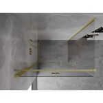 MEXEN/S - Mist-F sprchovací kút skladacie dvere ľavá 100 x 95, transparent, zlato kartáčovaná 8A6T-100-095-55-00-L