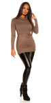 Trendy KouCla knitted dress with buttons Einheitsgroesse